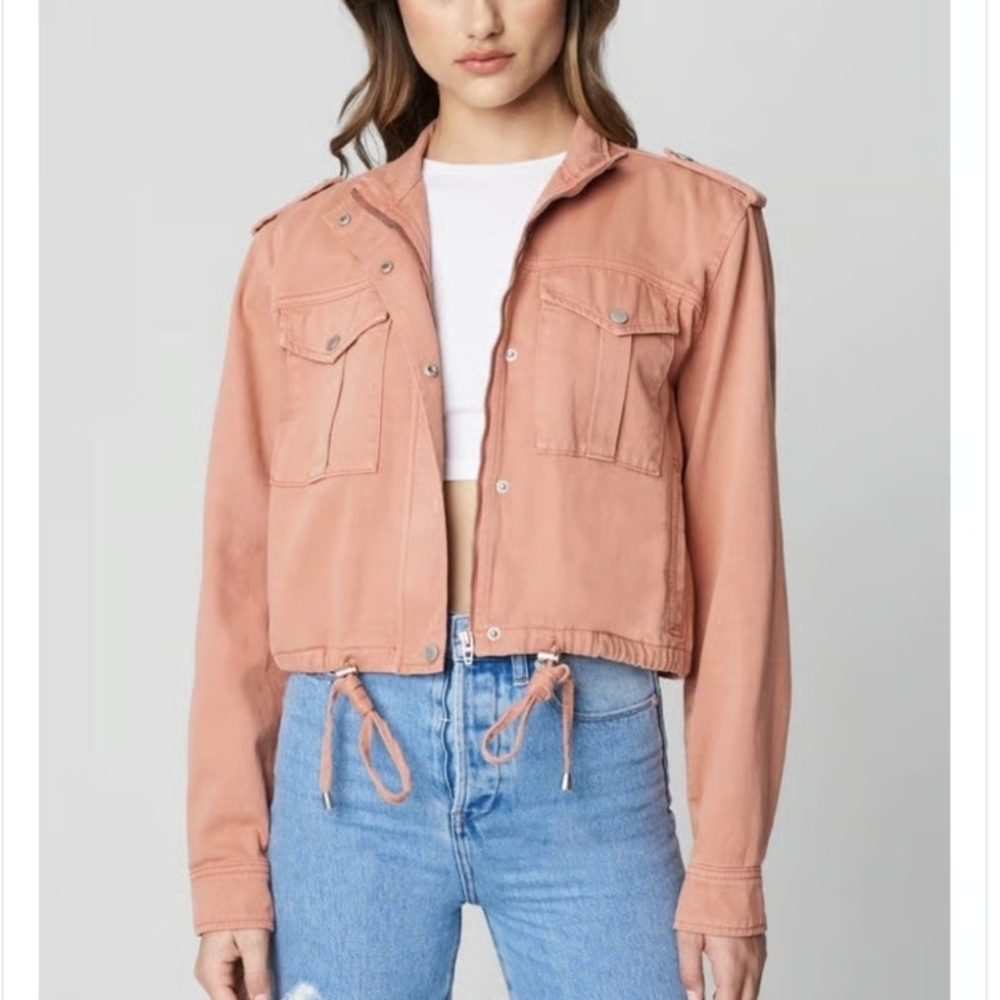Blank NYC Spring Pink 100% Cotton Women’s Jacket Size Medium New With Tags